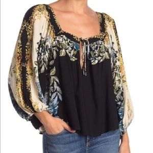 Free People | Black Wild Memories Blouse